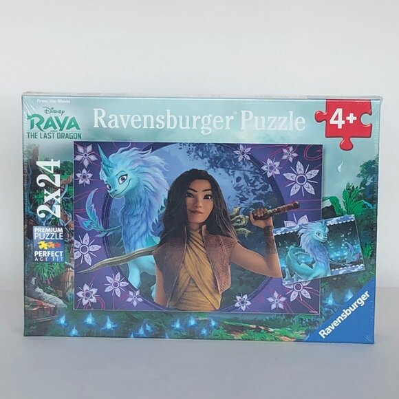 New sealed Ravensburger-2 X 24 Piece Puzzle Disney Raya-Sisu the Last Dragon - Picture 11 of 16